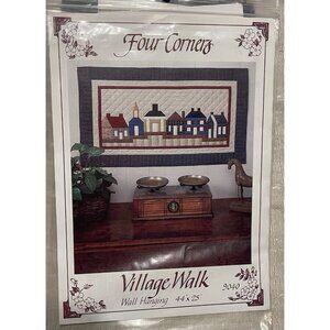 "Village Walk" Four Corners Quilting Applique Wall Hanging Pattern 9040